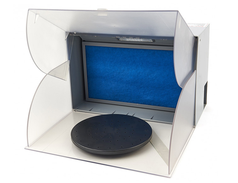 Airbrush spray booth extractor